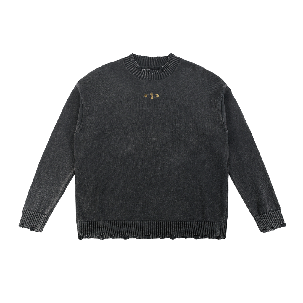 Vintage Washed Hand-Frayed Sweater