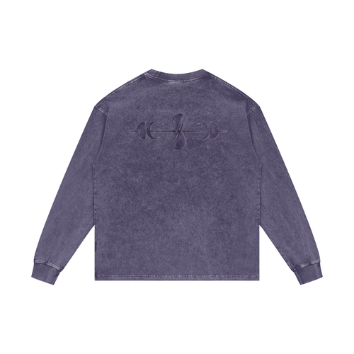 Noble Splendour Acid Wash Oversize Long Sleeve T-Shirt