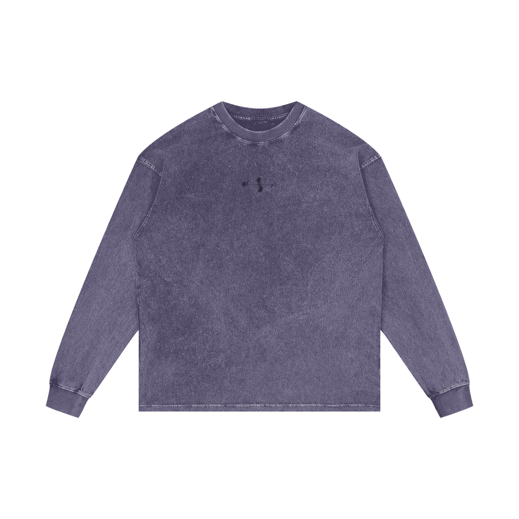 Noble Splendour Acid Wash Oversize Long Sleeve T-Shirt