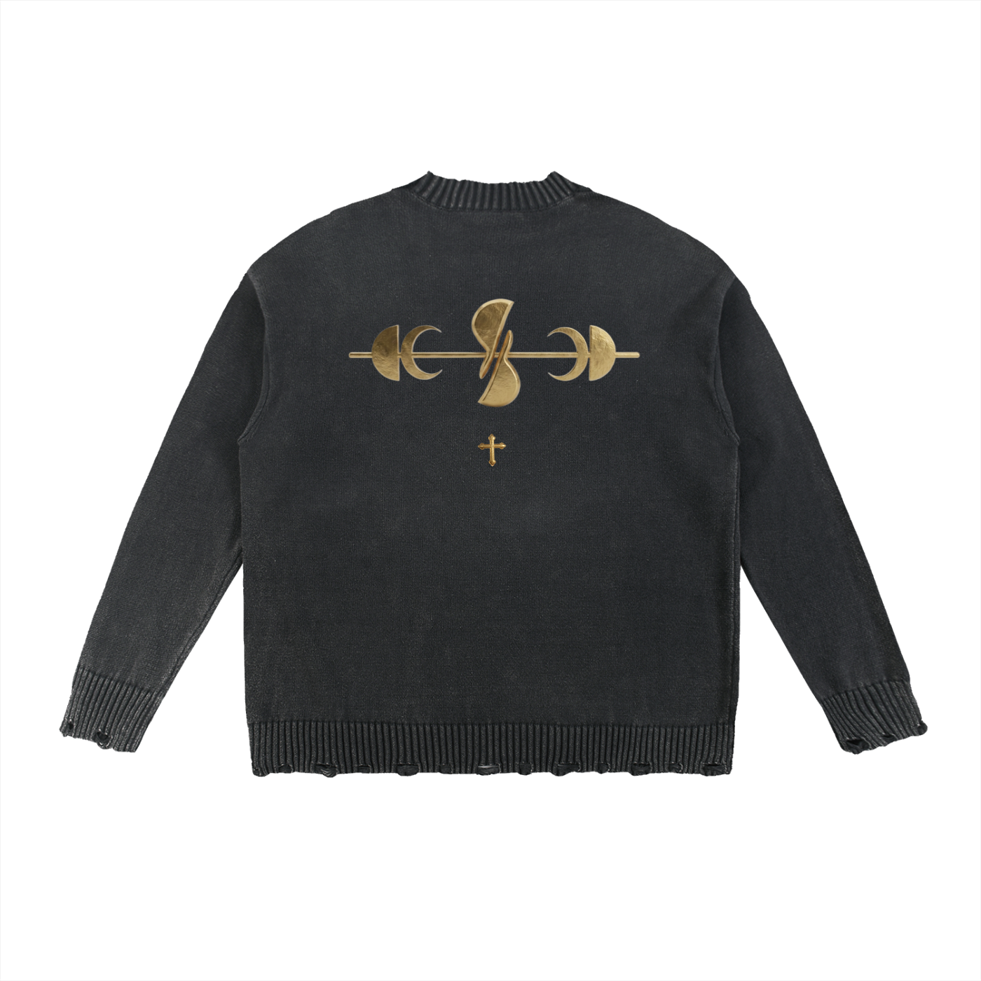 Vintage Washed Hand-Frayed Sweater