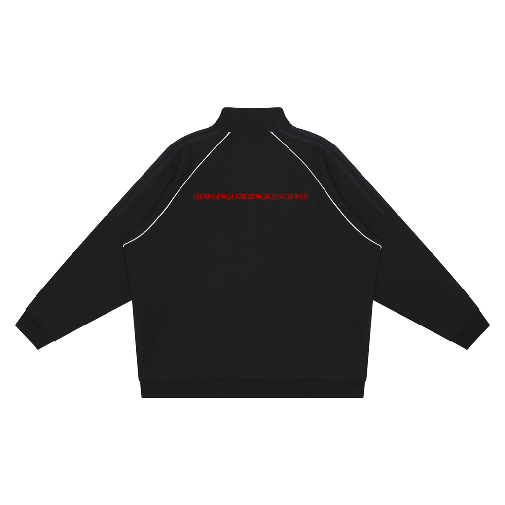 Reflection Striped Raglan Sleeve  Jacket