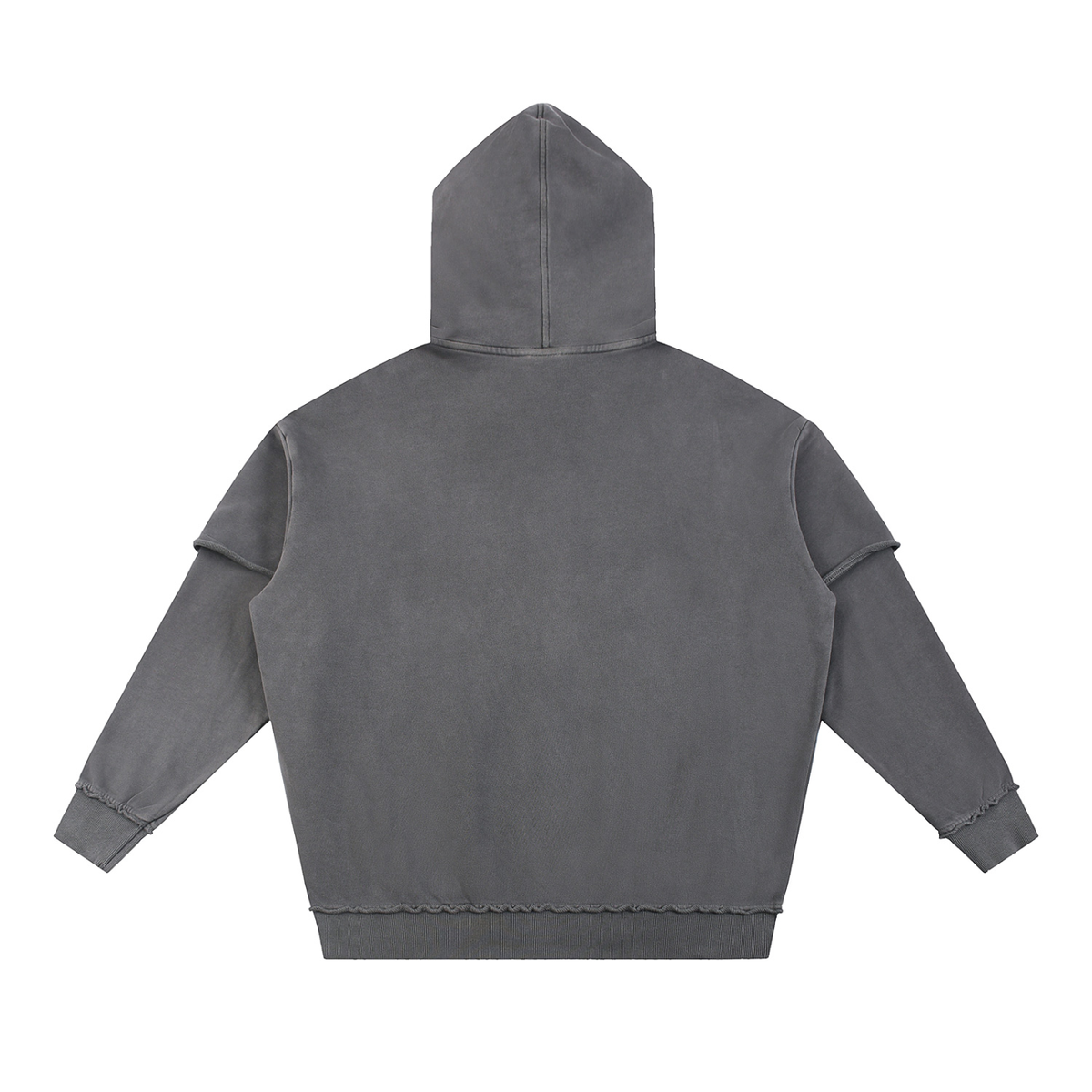 Layered,Hoodie,Washed