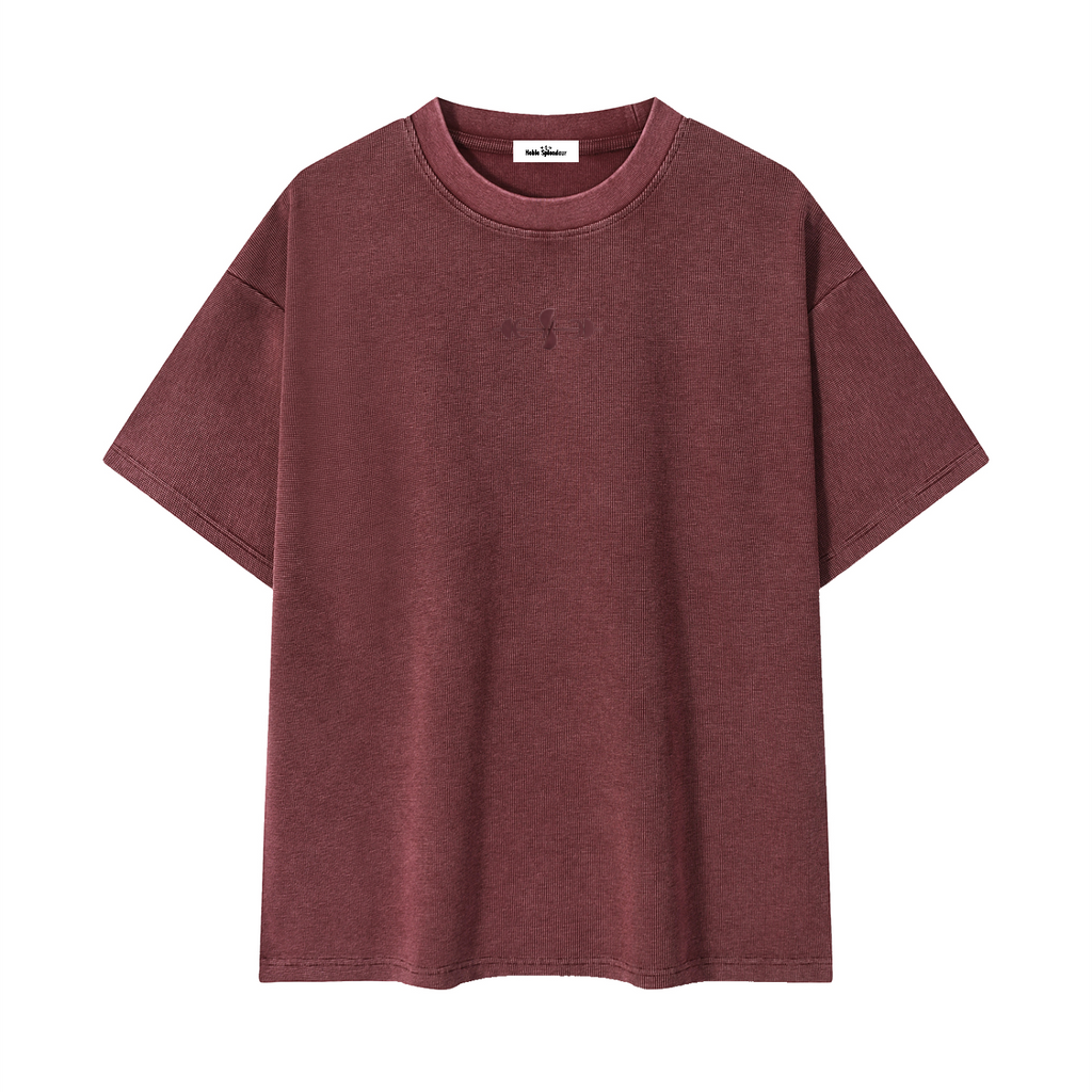 Mineral Wash Waffle Knit T-Shirt