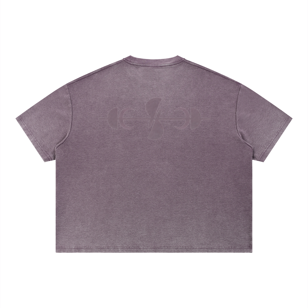 Noble Splendour Unisex Vintage Wash Sunfade Boxy Waffle T-Shirt