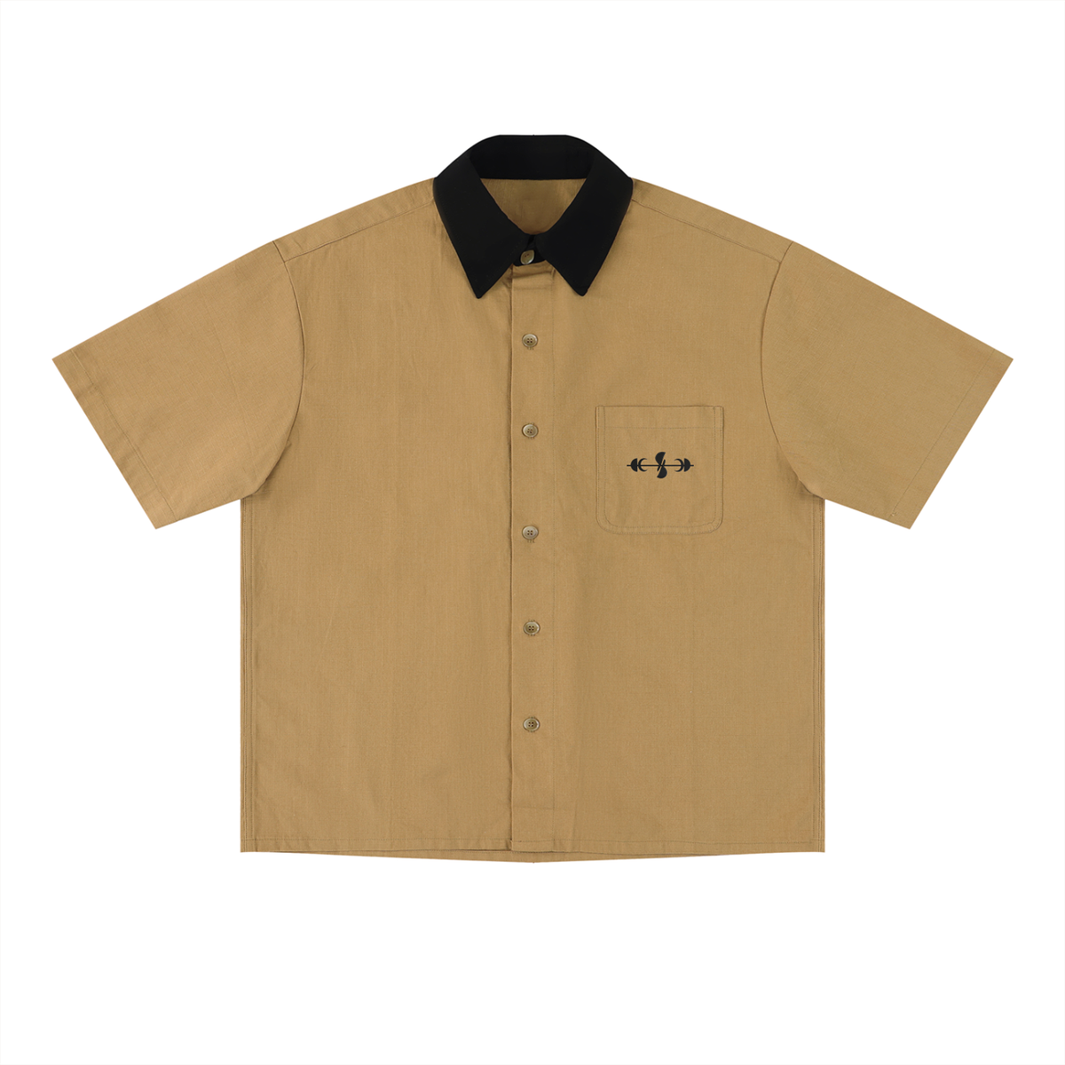 Noble Splendour Color Block Short Sleeve Shirt