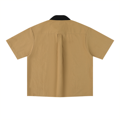 Noble Splendour Color Block Short Sleeve Shirt