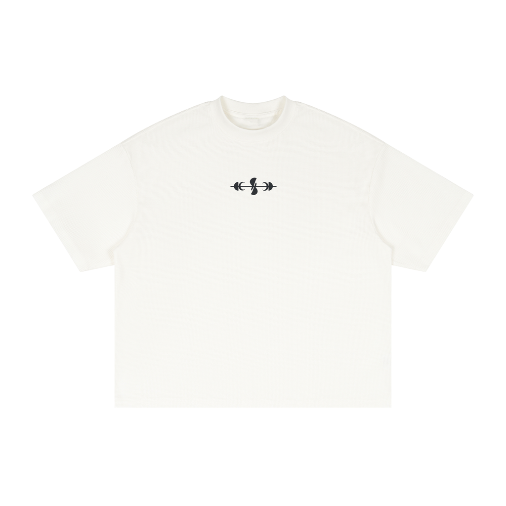 Noble Splendour Graphic Textured Waffle Washed Boxy T-Shirt