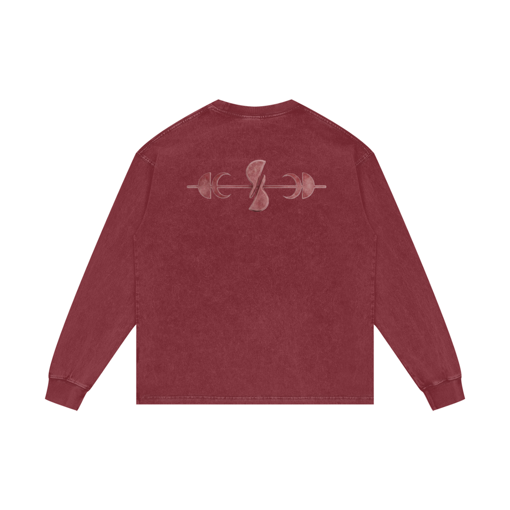 Noble Splendour Acid Wash Oversize Long Sleeve T-Shirt