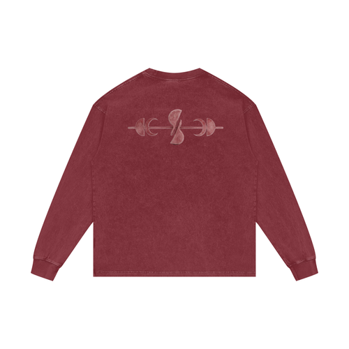 Noble Splendour Acid Wash Oversize Long Sleeve T-Shirt