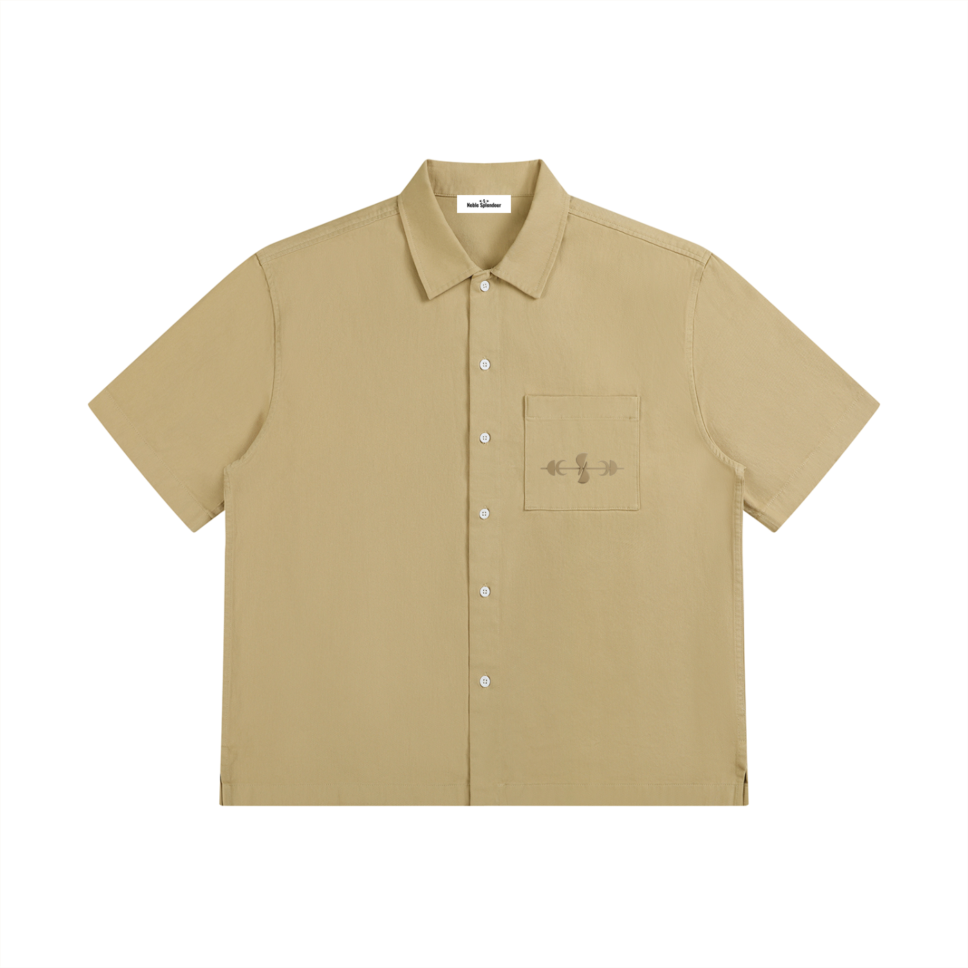 Unisex Boxy Patch Pocket Short Sleeve Shirt