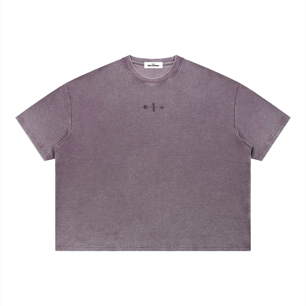 Unisex Vintage Wash Sunfade Boxy Waffle T-Shirt