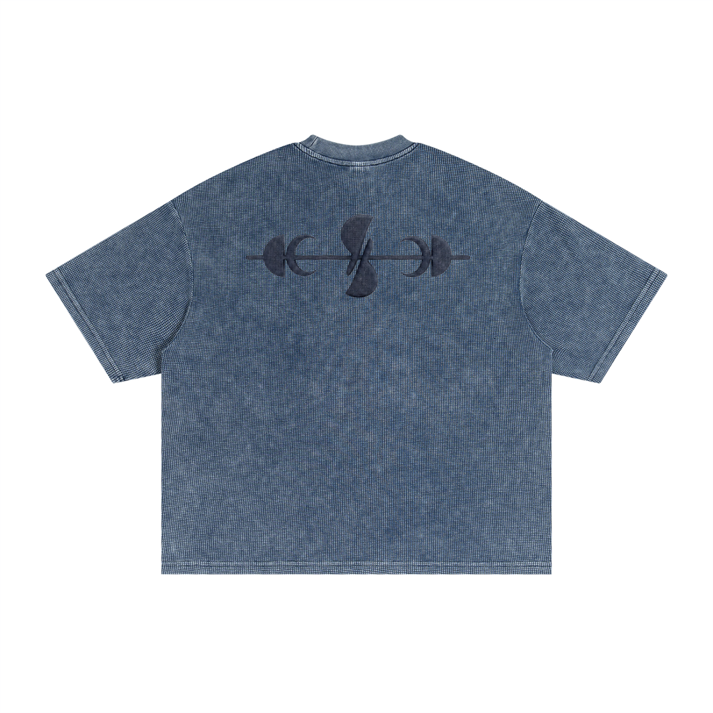 Textured Waffle Washed Boxy T-Shirt