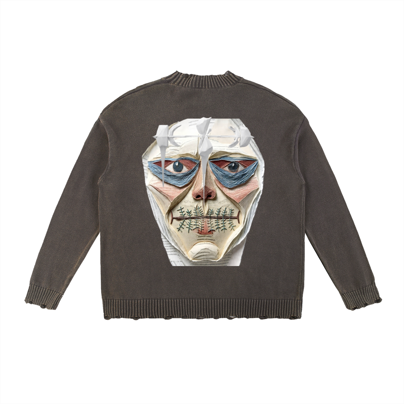 Vintage Washed Hand-Frayed Sweater