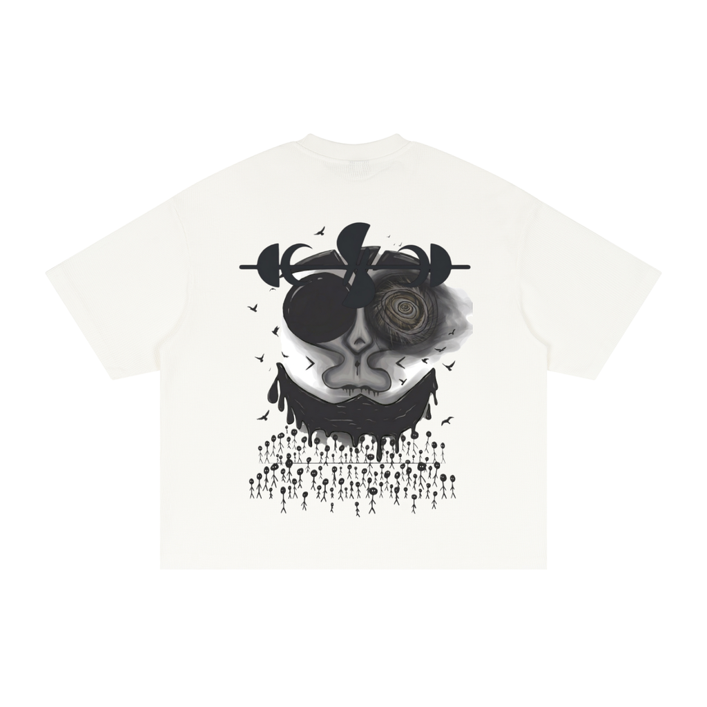 Noble Splendour Graphic Textured Waffle Washed Boxy T-Shirt