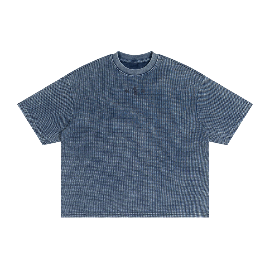 Textured Waffle Washed Boxy T-Shirt