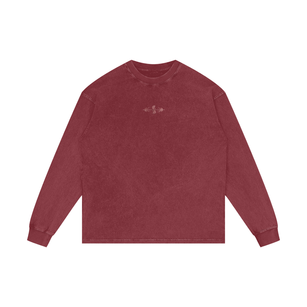 Noble Splendour Acid Wash Oversize Long Sleeve T-Shirt