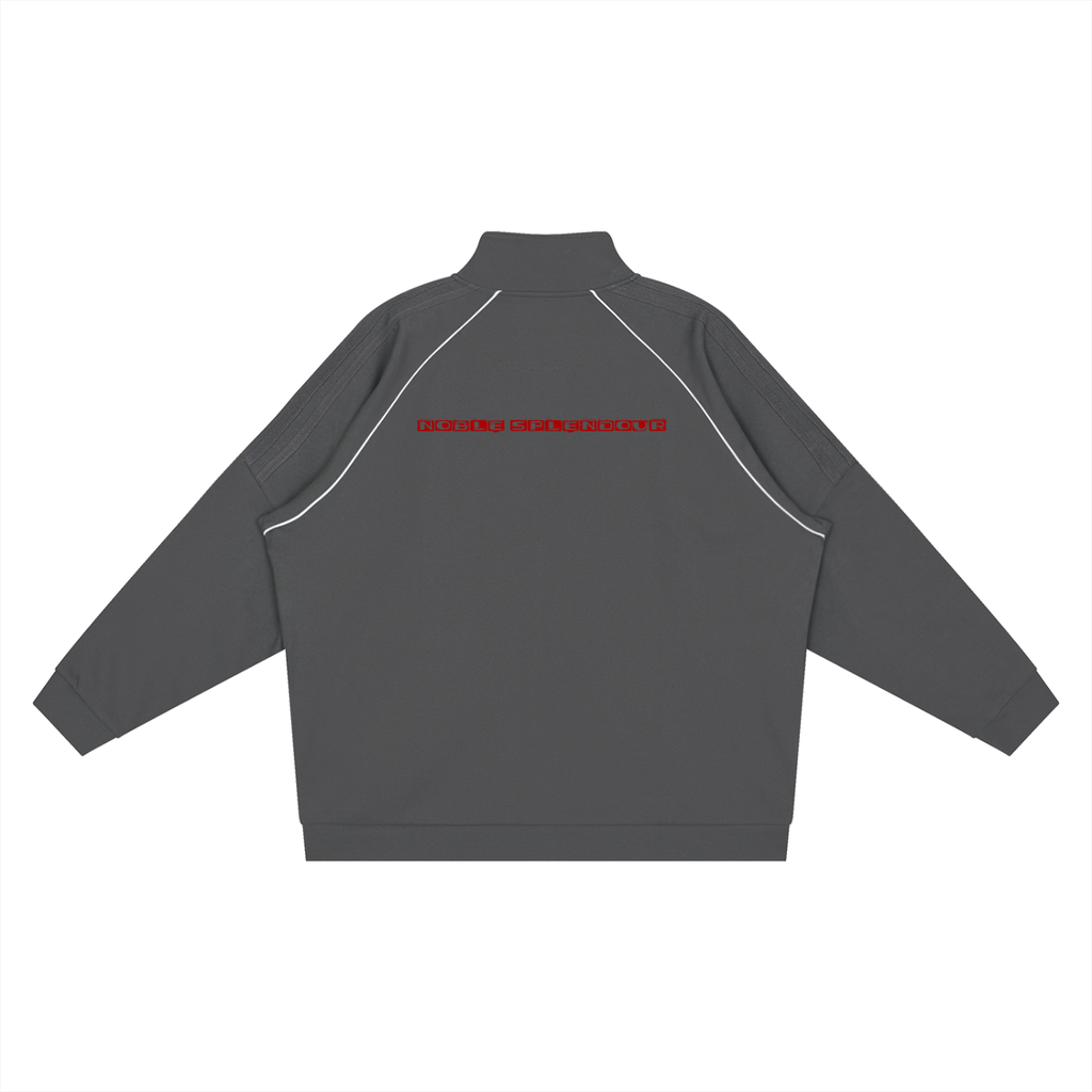 Reflection Striped Raglan Sleeve  Jacket